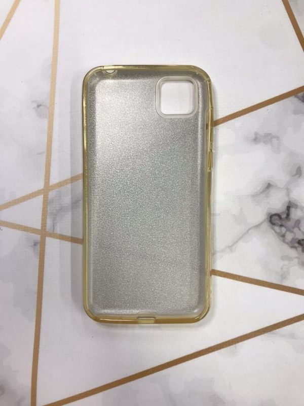 Силіконовий чохол з блискітками для Huawei Y5p Золотий