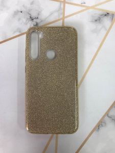 Силіконовий чохол з блискітками для Xiaomi Redmi Note 8 Золотий