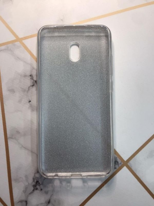 Силіконовий блискучий чохол на Xiaomi Redmi 8A Сріблястий