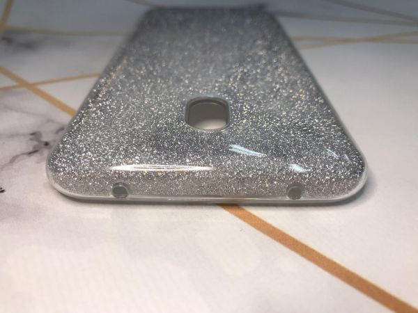 Силіконовий блискучий чохол на Xiaomi Redmi 8A Сріблястий