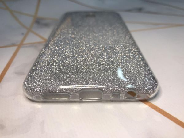 Силіконовий блискучий чохол на Xiaomi Redmi 8A Сріблястий