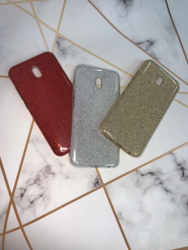 Силіконовий блискучий чохол на Xiaomi Redmi 8A Сріблястий