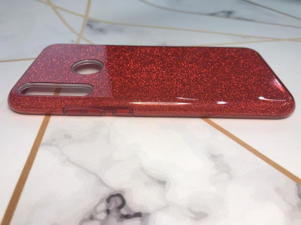 Силіконовий блискучий чохол для Huawei Р40 lite E/ Y7p Червоний