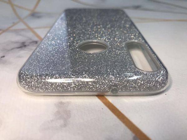 Силіконовий блискучий чохол для Huawei Р40 lite E/ Y7p Сріблястий