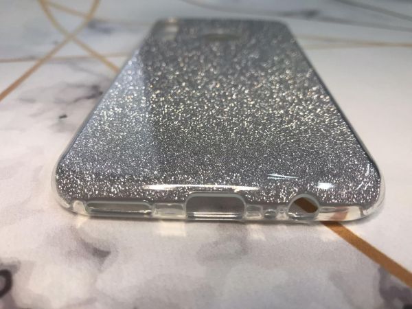 Силіконовий блискучий чохол для Huawei Р40 lite E/ Y7p Сріблястий