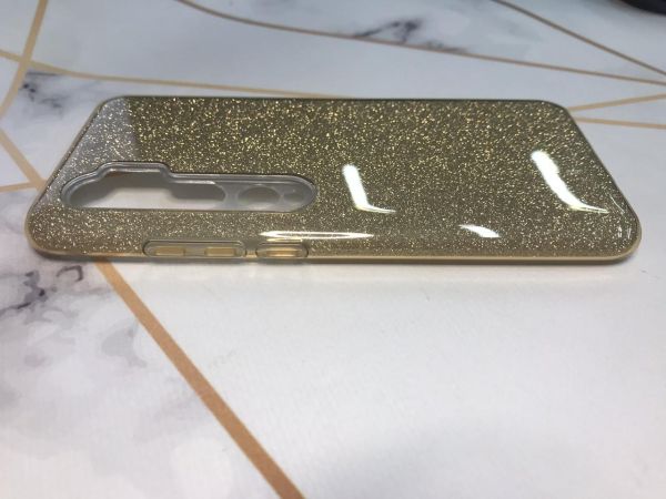 Силіконовий блискучий чохол для Xiaomi Mi Note 10 / Note 10 Pro Золотий