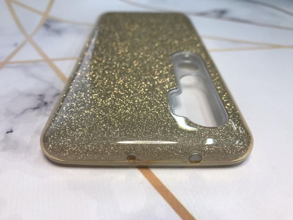 Силіконовий блискучий чохол для Xiaomi Mi Note 10 / Note 10 Pro Золотий