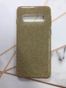 Силіконовий блискучий чохол для Samsung Galaxy S10 Золотий