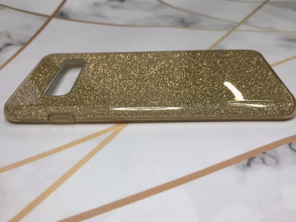 Силіконовий блискучий чохол для Samsung Galaxy S10 Золотий