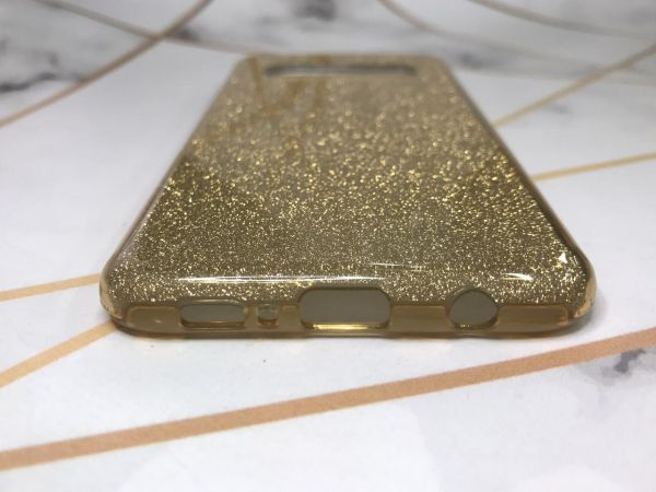 Силіконовий блискучий чохол для Samsung Galaxy S10 Золотий