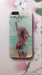 Силіконовий чохол з принтом на iPhone 7 / 8 Дівчина в капелюшку