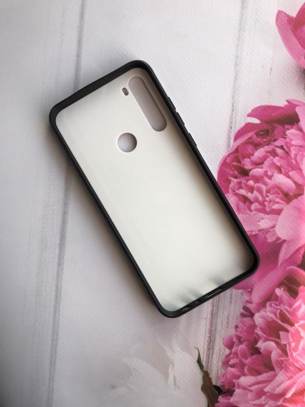 Силіконовий чохол з принтом і блискітками для Xiaomi Redmi Note 8T Дівчина з кавою