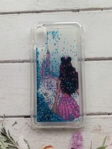 Силіконовий чохол із блискітками, що переливаються, для iPhone X Дівчина-Мінні