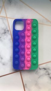 Силіконовий чохол Антистрес Поп-Іт Pop It для iPhone 11 Pro Max (6,5) Синій (синьо-зелений)