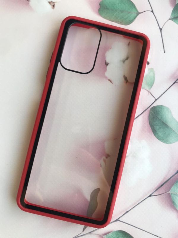 Прозорий чохол з гумовим бампером для Xiaomi Redmi Note 10 / Note 10s Червоний
