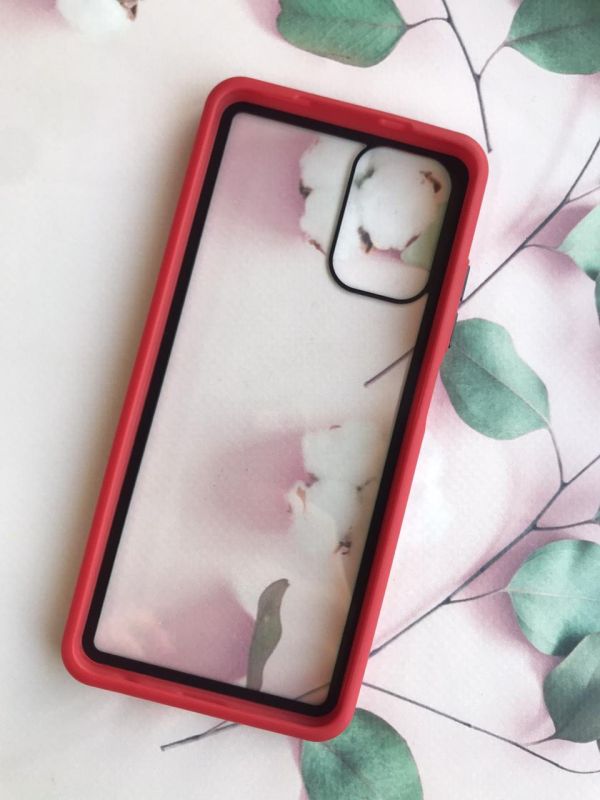 Прозорий чохол з гумовим бампером для Xiaomi Redmi Note 10 / Note 10s Червоний