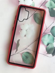 Прозорий чохол з гумовим бампером для Samsung Galaxy A32 Червоний