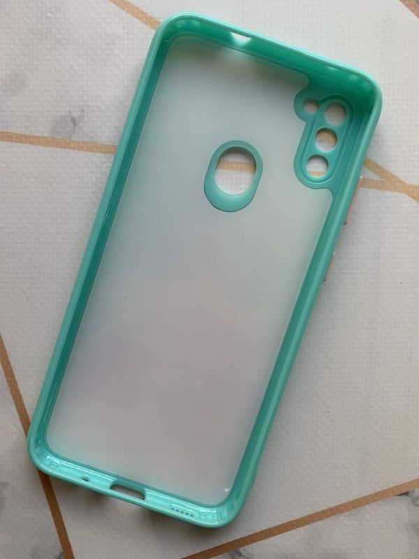 Силіконовий чохол з принтом для Samsung Galaxy А11 Галактика бірюзова