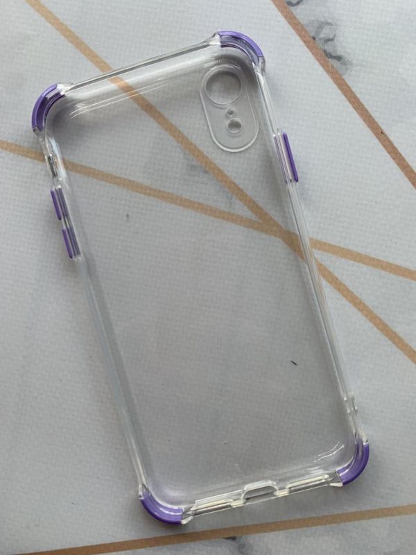 Силіконовий чохол з потовщеними кутами фіолетового кольору для iPhone XR