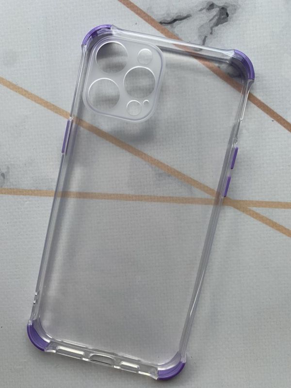 Силіконовий чохол з потовщеними кутами фіолетового кольору для iPhone 12 Pro Max