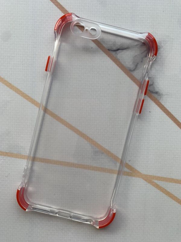 Силіконовий чохол з потовщеними кутами червоного кольору на iPhone 6/6s ::