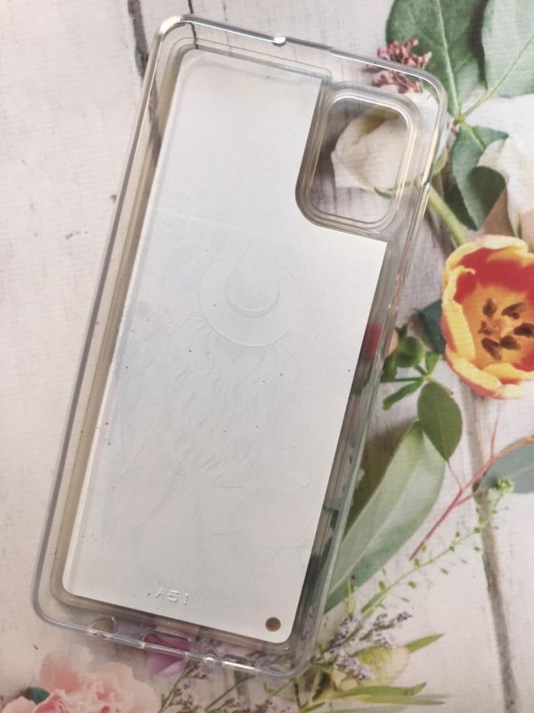 Силіконовий чохол з рухливими блискітками на Samsung Galaxy A51 Дівчина з соняшниками