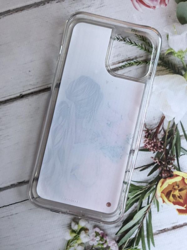 Чохол з блискітками, що переливаються, для iPhone 12 Pro Max Дівчина з квітами