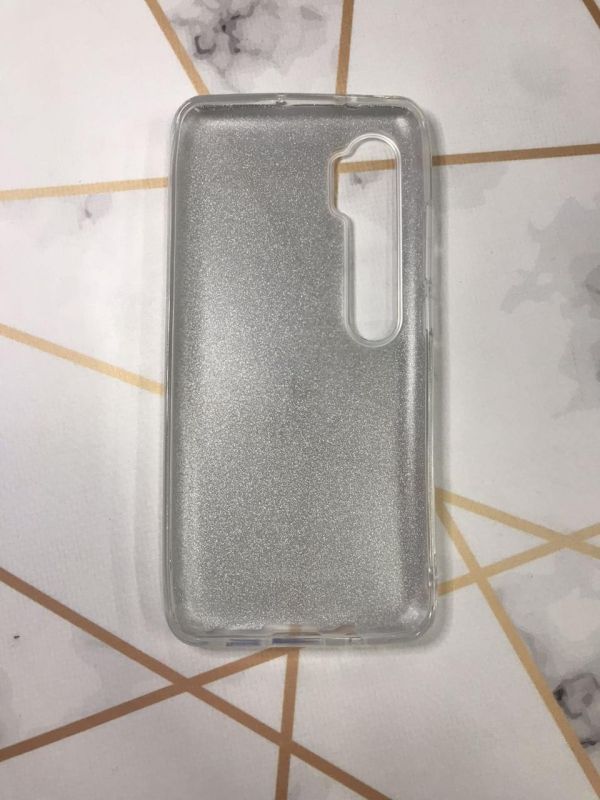 Силіконовий блискучий чохол для Xiaomi Mi Note 10 / Note Pro 10 Срібний