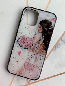 Чохол з принтом для iPhone 12 / 12 Pro Дівчина з трояндами