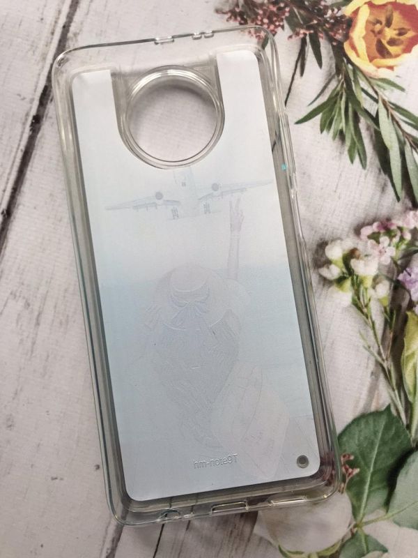 Чохол з плаваючими блискітками на Xiaomi Redmi Note 9T / Redmi Note 9 5G Дівчина і літак