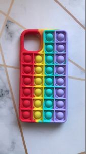 Силіконовий чохол Поп іт Антистрес Поп-Іт Pop It для iPhone 11 (6,1) Попит Червоно-Фіолетовий