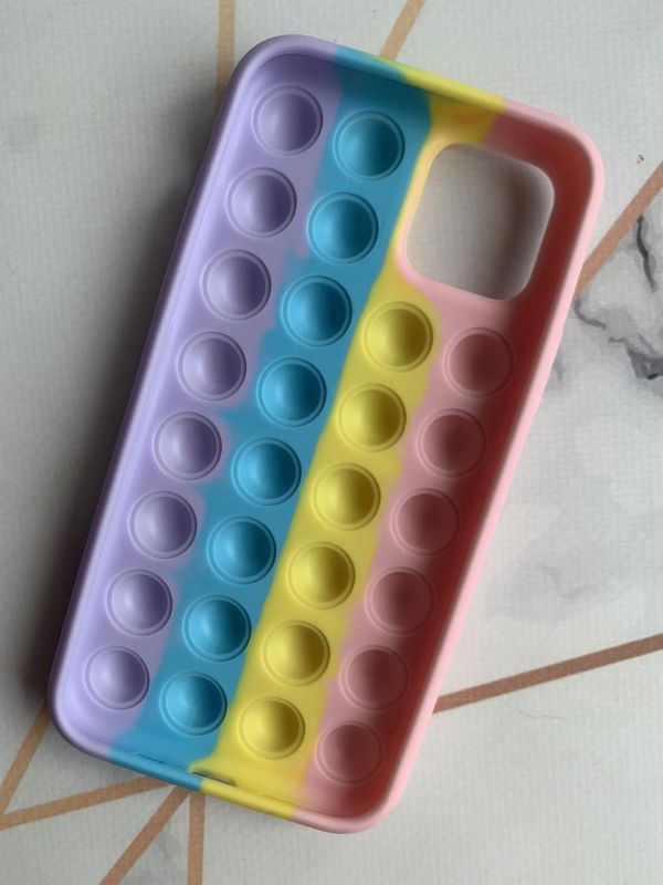 Силіконовий чохол Поп іт Антистрес Поп-Іт Pop It для iPhone 11 Pro (5,8) Попит Рожево-фіолетовий