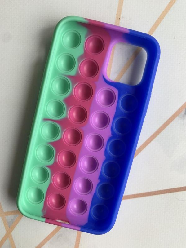 Силіконовий чохол Поп іт Антистрес Поп-Іт Pop It для iPhone 11 Pro (5,8) Попит Синьо-зелений