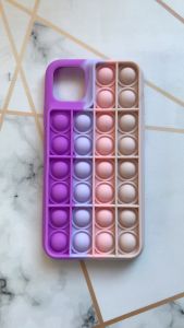 Силіконовий чохол Поп іт Антистрес Поп-Іт Pop It для iPhone 11 Pro Max (6,5) Попит Фіолетово-рожевий