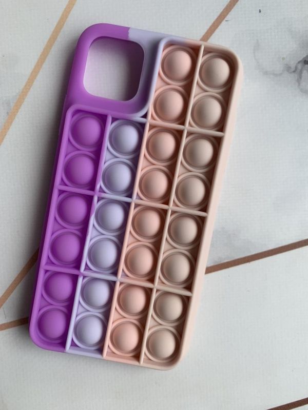 Силіконовий чохол Поп іт Антистрес Поп-Іт Pop It для iPhone 11 Pro Max (6,5) Попит Фіолетово-рожевий