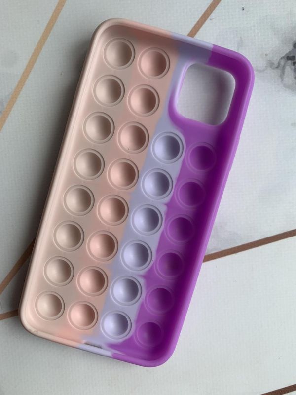 Силіконовий чохол Поп іт Антистрес Поп-Іт Pop It для iPhone 11 Pro Max (6,5) Попит Фіолетово-рожевий