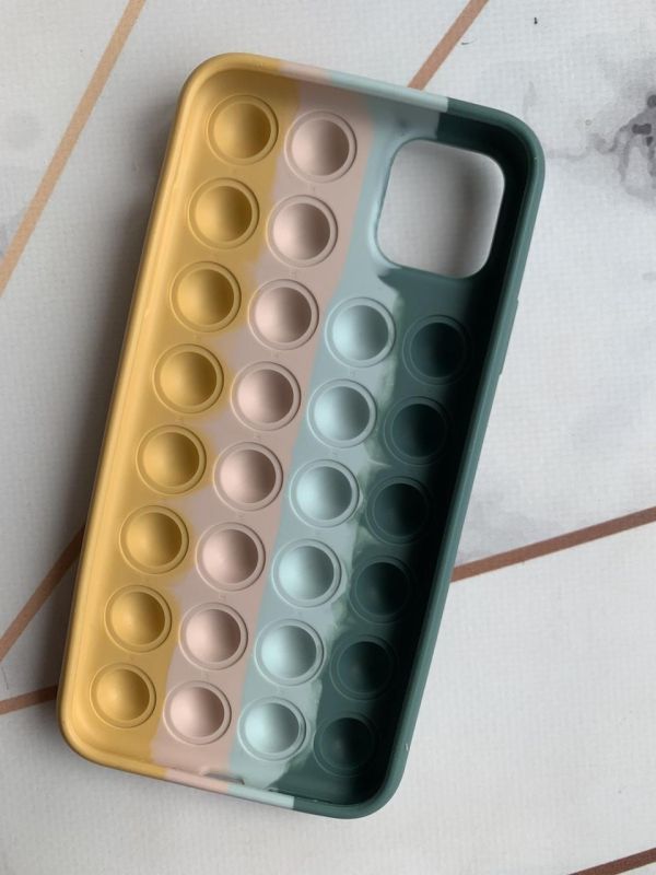 Силіконовий чохол Поп іт Антистрес Поп-Іт Pop It для iPhone 11 Pro Max (6,5) Попит Зелено-жовтий