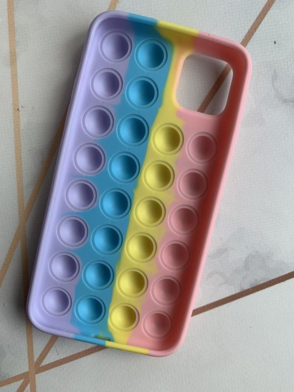 Силіконовий чохол Поп іт Антистрес Поп-Іт Pop It для iPhone 11 Pro Max (6,5) Попит Рожево-фіолетовий