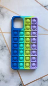 Силіконовий чохол Поп іт Антистрес Поп-Іт Pop It для iPhone 11 Pro Max (6,5) Попит Синьо-фіолетовий