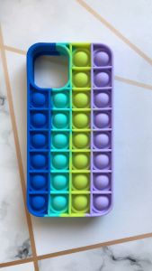 Силіконовий чохол Поп іт Антистрес Поп-Іт Pop It для iPhone mini 12 (5.4) Попит Синьо-Фіолетовий