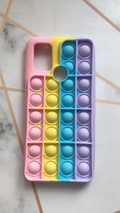 Силіконовий чохол Поп іт Антистрес Поп-Іт Pop It для Samsung Galaxy А21ѕ Попит Рожево-Фіолетовий