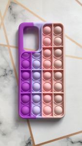 Силіконовий чохол Попит Антистрес Поп-Іт Pop It для Samsung Galaxy A52 Поп іт Фіолетово-рожевий