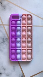 Силіконовий чохол Поп іт Антистрес Поп-Іт Pop It для iPhone 7 / 8 Попит Фіолетово-рожевий