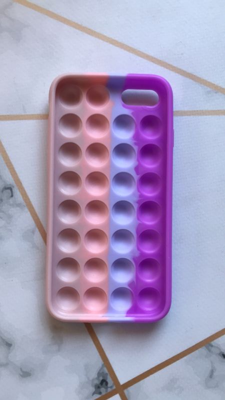 Силіконовий чохол Поп іт Антистрес Поп-Іт Pop It для iPhone 7 / 8 Попит Фіолетово-рожевий