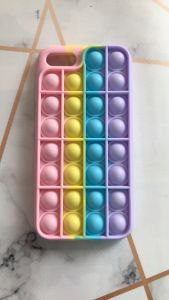 Силіконовий чохол Поп іт Антистрес Поп-Іт Pop It для iPhone 7 / 8 Попит Рожево-фіолетовий