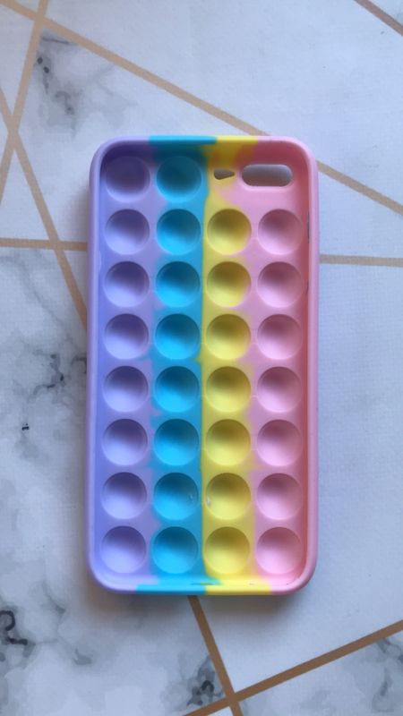 Силіконовий чохол Поп іт Антистрес Поп-Іт Pop It на iPhone 7 Plus/8 Plus  Попит Рожево-фіолетовий