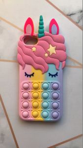 Чохол Одноріг Попіт Антистрес Поп-Іт Pop It для iPhone 7 / 8 Поп іт Єдиноріг