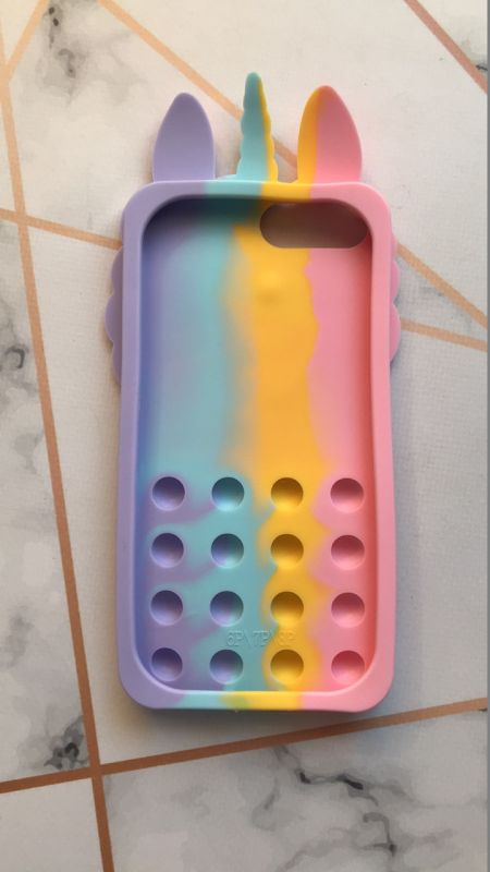 Чохол Одноріг Поп іт Антистрес Поп-Іт Pop It на iPhone 7 Plus/8 Plus  Попіт Єдиноріг