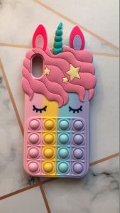 Чохол Одноріг Поп іт Антистрес Поп-Іт Pop It для iPhone X / Xs Попіт Єдиноріг