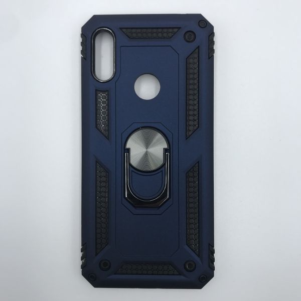 Силіконовий чохол Hard Defence Series з кільцем-підставкою для Huawei Y6 2019 Синій